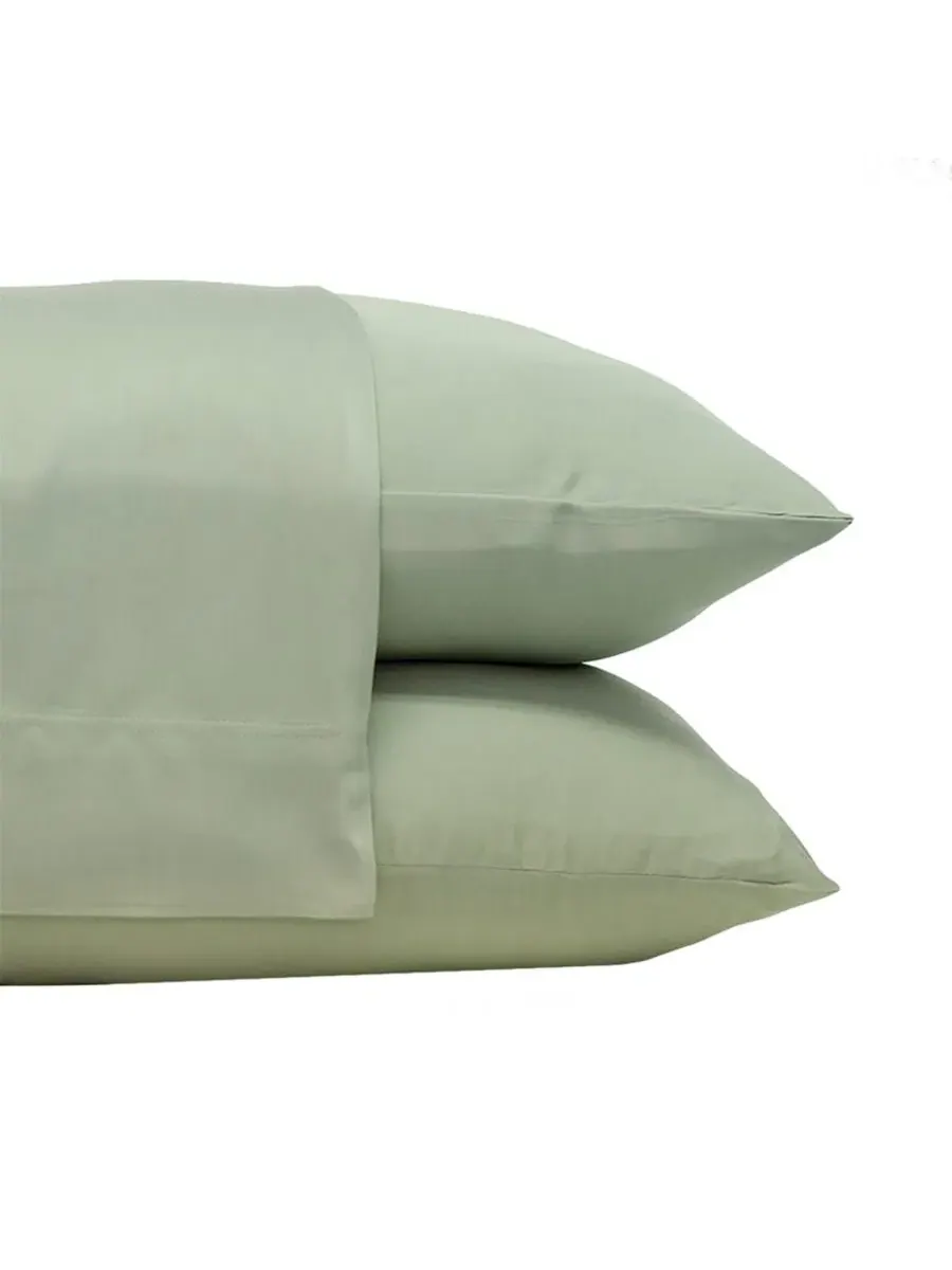 Комплект наволочек из вискозы Classic 2-Piece Twill Cariloha — изображение 6 из 10, шалфейный