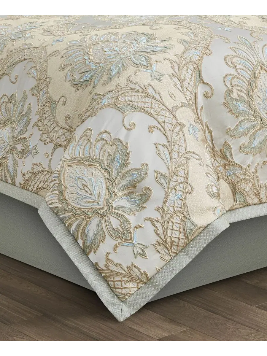 Комплект стеганого одеяла Rita Floral J Queen New York — изображение 4 из 8, шампань