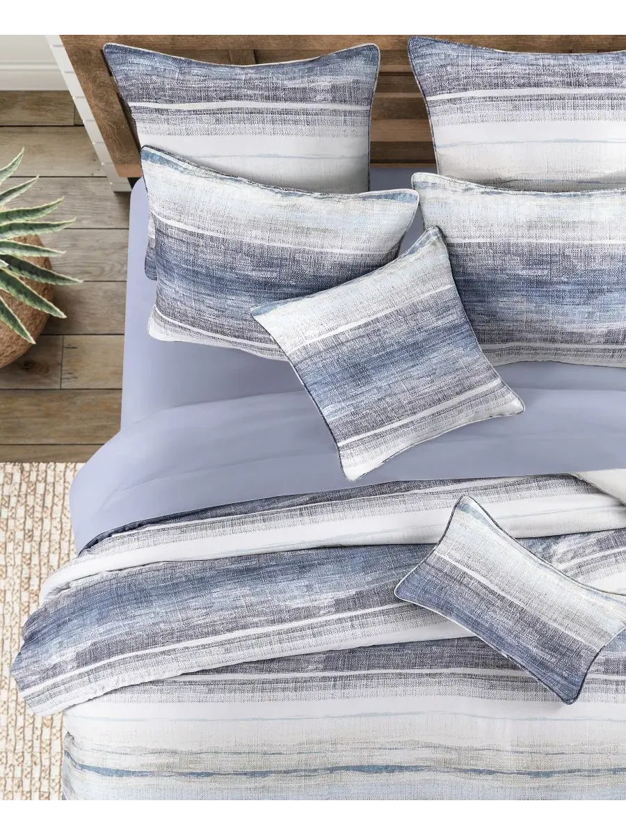 Комплект стеганого одеяла Slater Stripe 3-Piece, King/California King Salt Life — изображение 2 из 8, синий