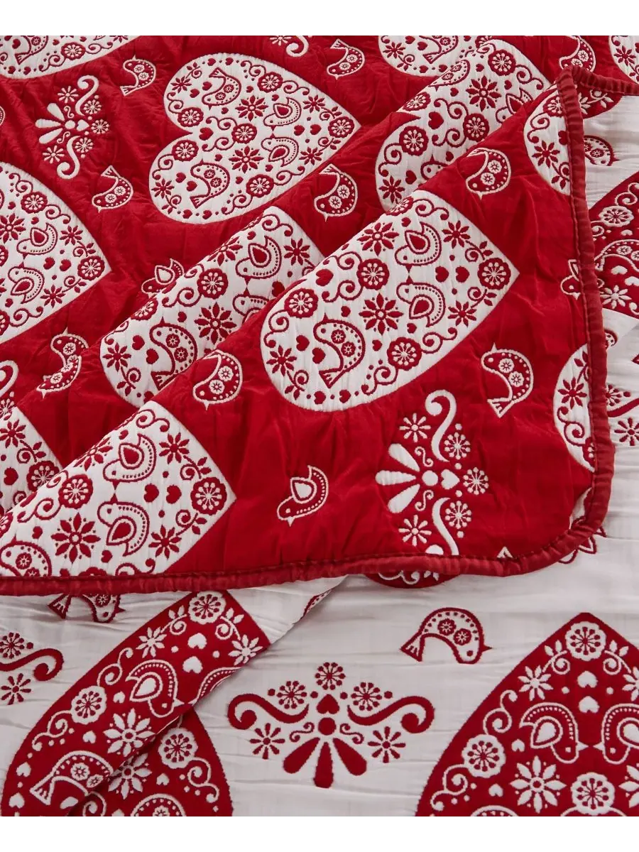 Комплект из двух предметов: покрывало Lovebirds Woven Matelasse, размер Twin Greenland Home Fashions — изображение 4 из 7