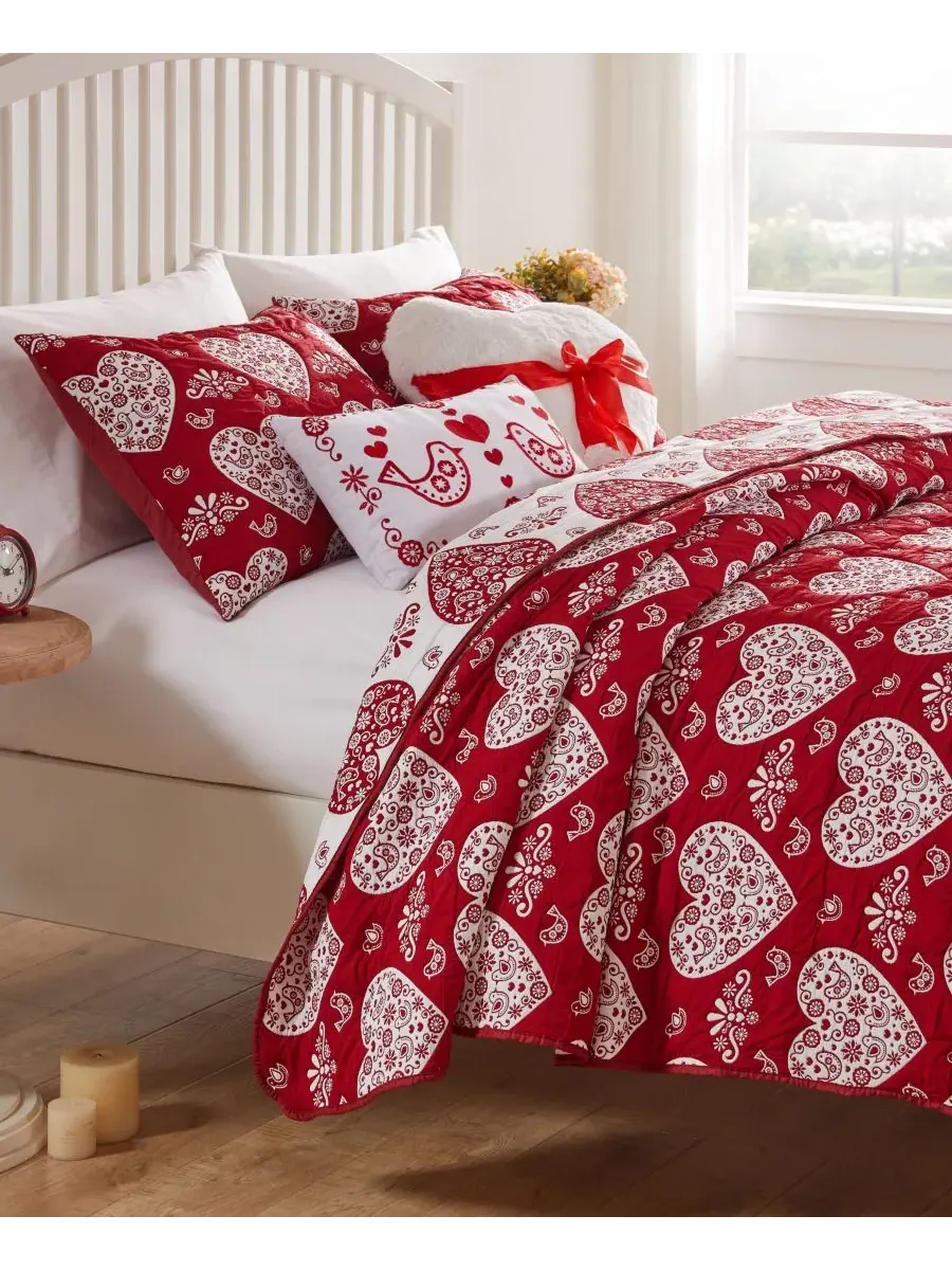 Комплект из двух предметов: покрывало Lovebirds Woven Matelasse, размер Twin Greenland Home Fashions — изображение 7 из 7