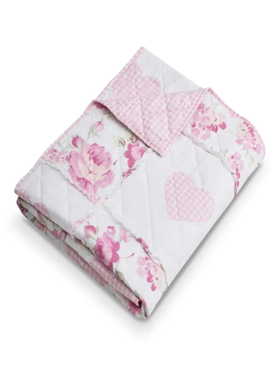 Плед Veronica's Hearts в стиле шебби-шик с оборками, 127 x 152 см Greenland Home Fashions