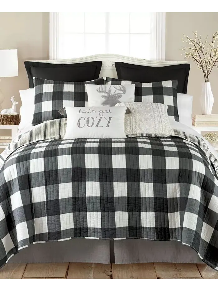 Комплекты двусторонних одеял в клетку Camden Buffalo Check Levtex