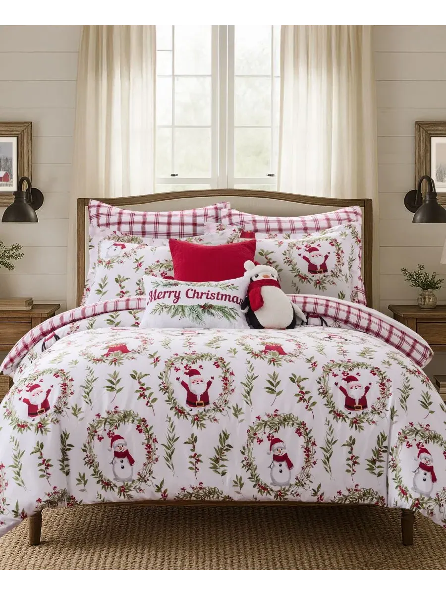 Комплект стеганого одеяла с наволочками Pine and Plaid Levtex Home — изображение 5 из 5, мульти