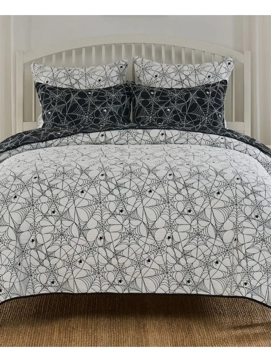Покрывало жаккардовое Spinderella 2-предметный комплект Twin Greenland Home Fashions — изображение 3 из 6, черный