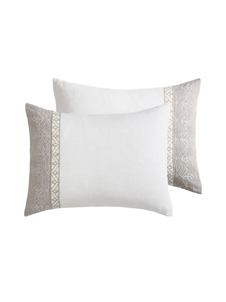 Комплект стеганого одеяла Preston Jacquard 5-предметный, Queen Riverbrook Home — изображение 7 из 9, бежевый белый