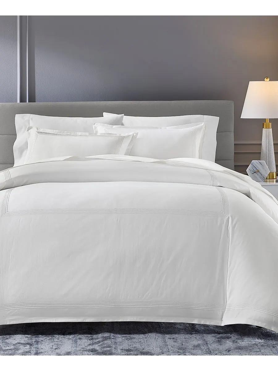 Комплект постельного белья Linea с плотностью 680 нитей, размер Full/Queen Hotel Collection — изображение 4 из 9, белый