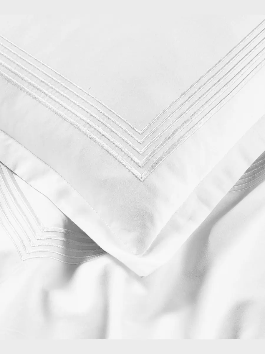 Комплект постельного белья Linea с плотностью 680 нитей, размер Full/Queen Hotel Collection — изображение 5 из 9, белый
