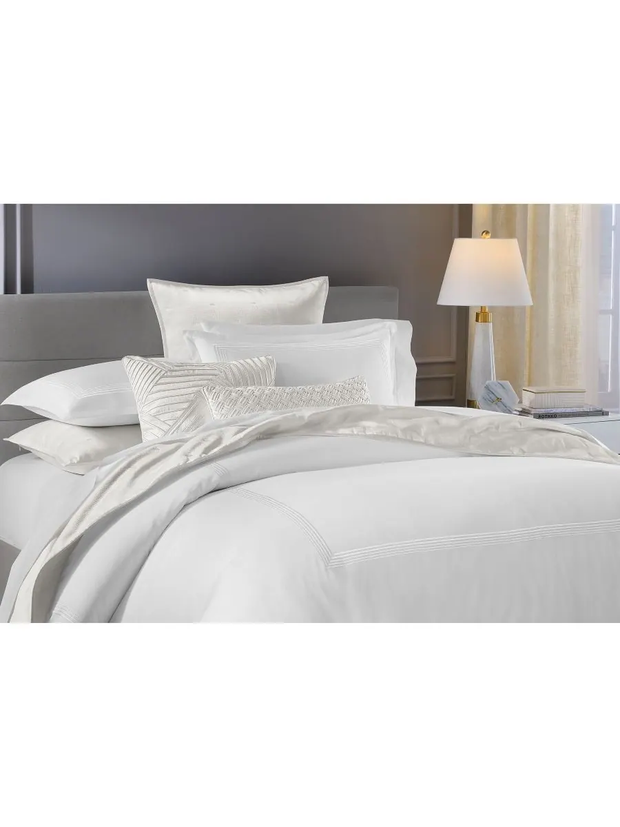 Комплект постельного белья Linea с плотностью 680 нитей, размер Full/Queen Hotel Collection — изображение 8 из 9, белый