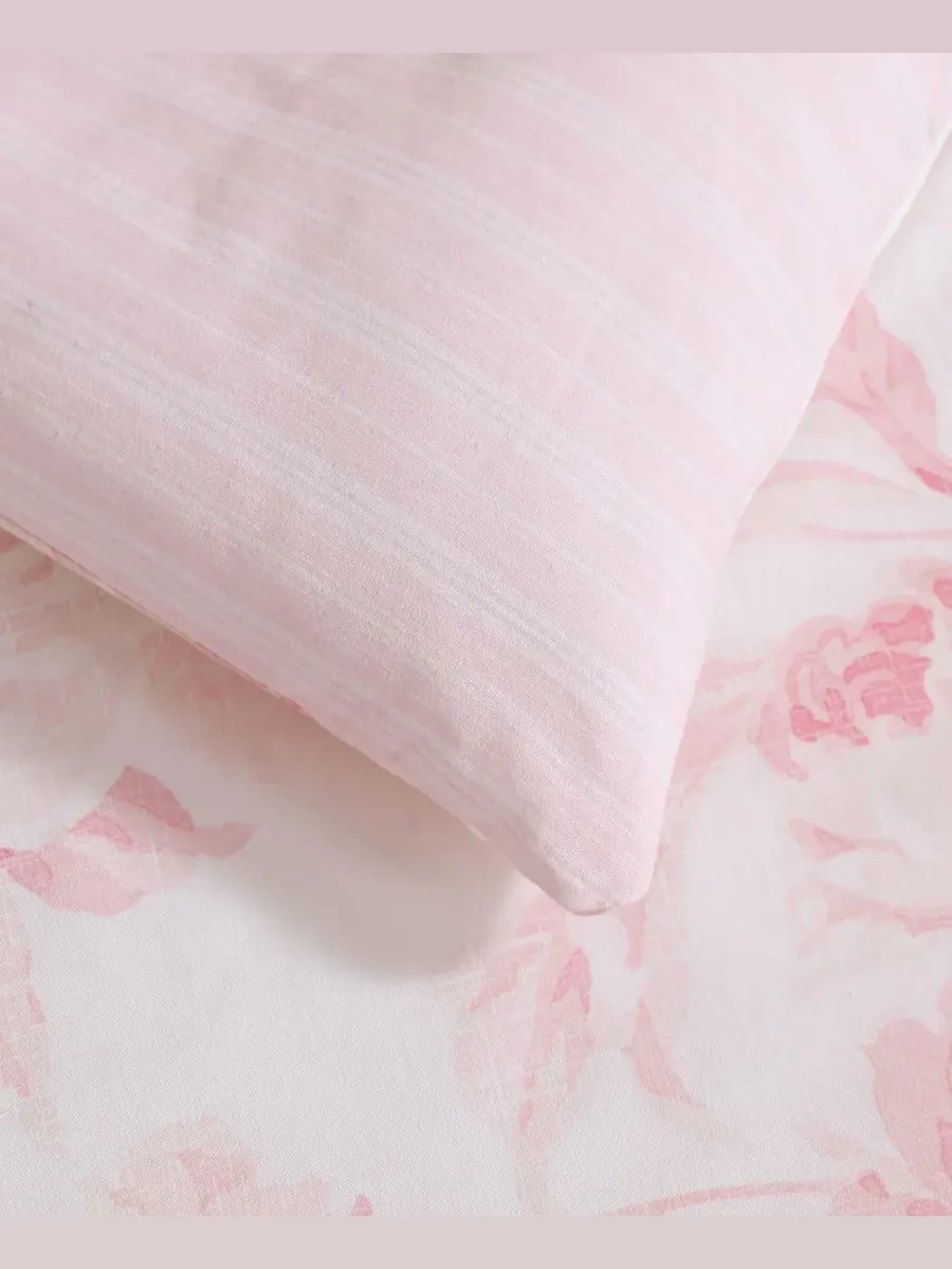 Комплект постельного белья Anja Textured Toile, 2 предмета, размер Twin Laura Ashley — изображение 4 из 6, розовый