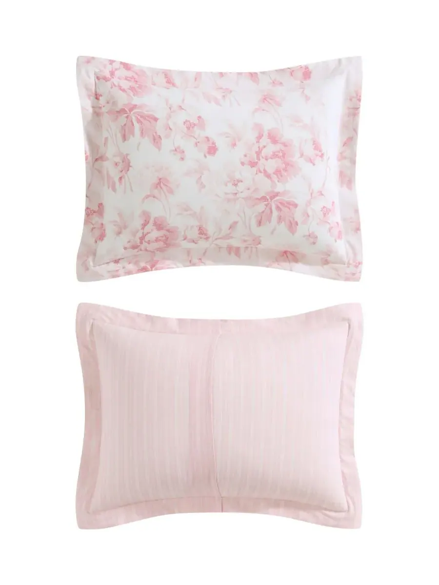 Комплект постельного белья Anja Textured Toile, 2 предмета, размер Twin Laura Ashley — изображение 6 из 6, розовый