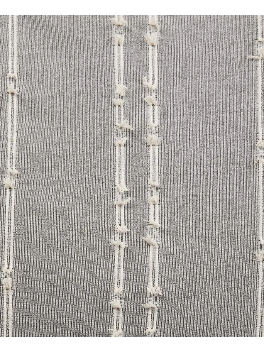 Комплект постельного белья Kara Jacquard из 3 предметов, размер Full/Queen INK+IVY — изображение 7 из 8, серый