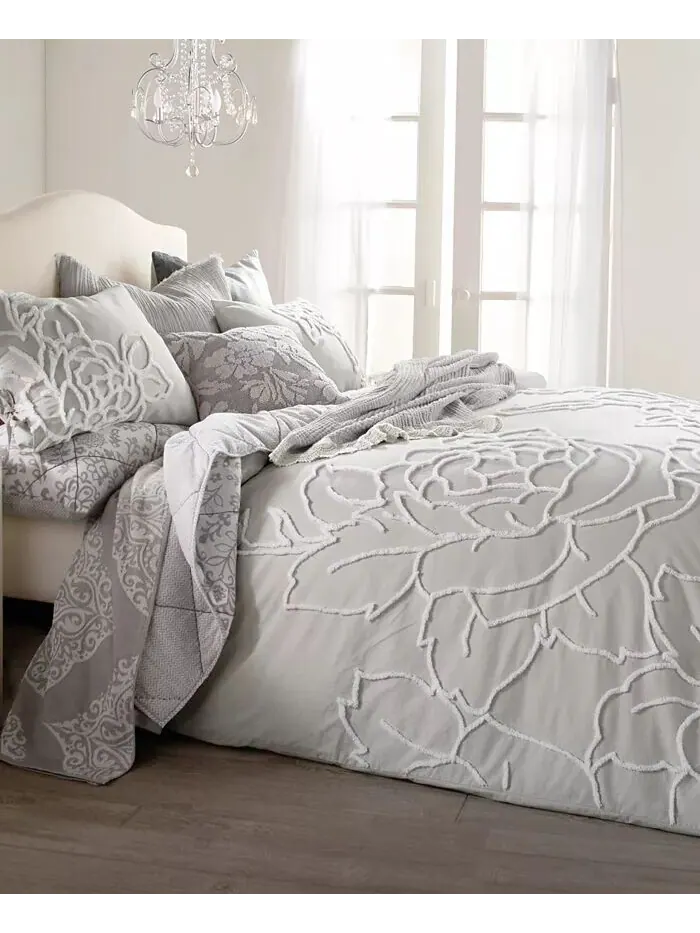 Полный комплект одеял Chenille Rose/Queen Peri Home — изображение 3 из 6, серый