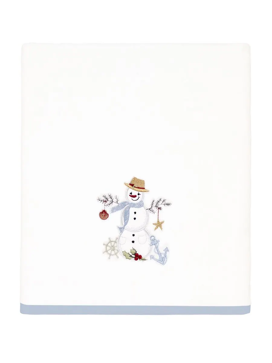 Хлопковое банное полотенце Coastal Snowman, 27 x 50 дюймов Avanti