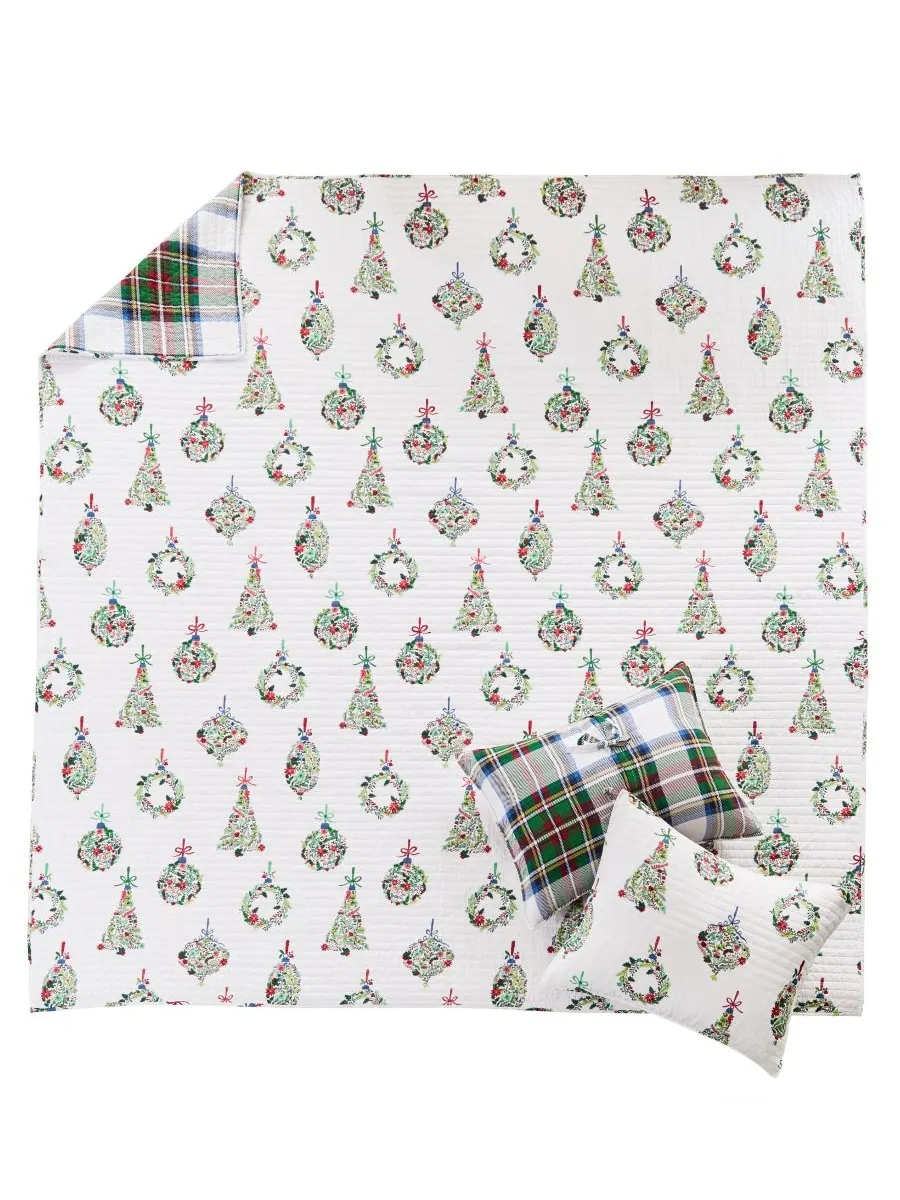Двусторонний комплект постельного белья Festive Baubles (2 предмета), размер Twin/Twin XL Levtex — изображение 3 из 6, мульти