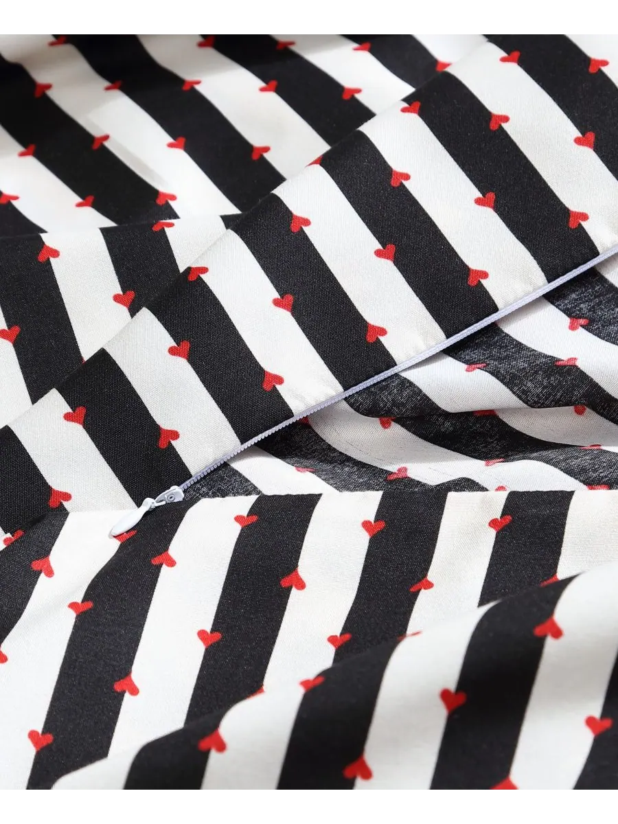 Комплект постельного белья Wonderland Stripe из 3 предметов, размер Full/Queen Betsey Johnson — изображение 5 из 6, черный