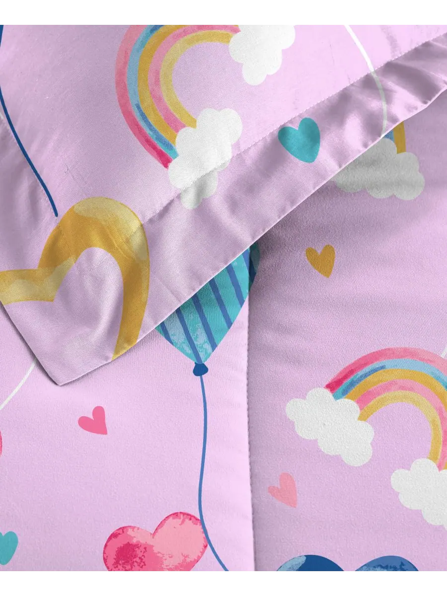 Двусторонний комплект постельного белья balloon hearts, 7 предметов, размер full. Dream Factory — изображение 5 из 7