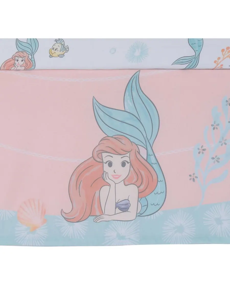 Комплект постельного белья для детской кроватки Disney Baby «Русалочка» из 3 предметов Bedtime — изображение 7 из 10, розовый