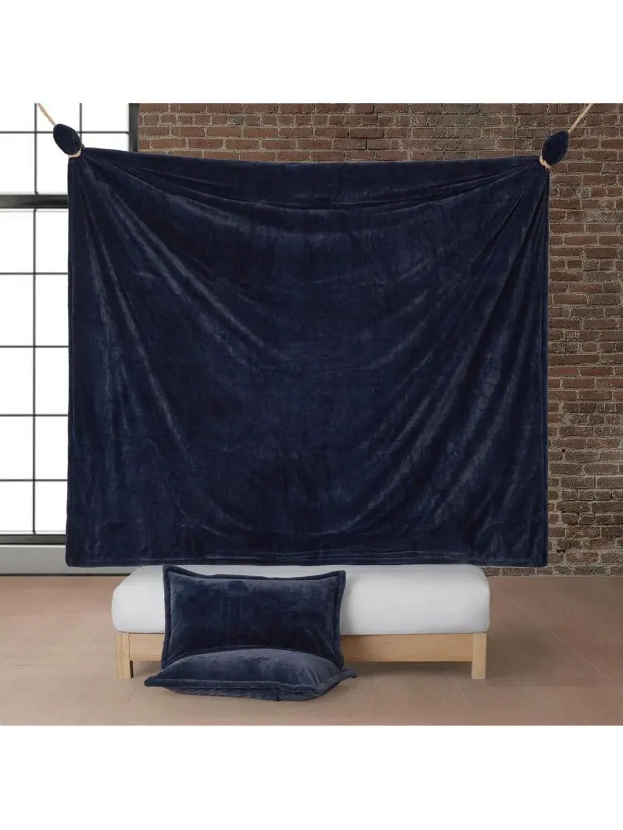 Комплект oversize-одеял с плюшем 400GSM Coma Inducer — изображение 5 из 6, синий