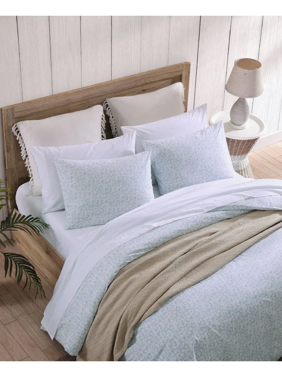 Комплект постельного белья Koya Bay из хлопка, 3 предмета, размер Full/Queen Tommy Bahama Home — изображение 9 из 10, синий