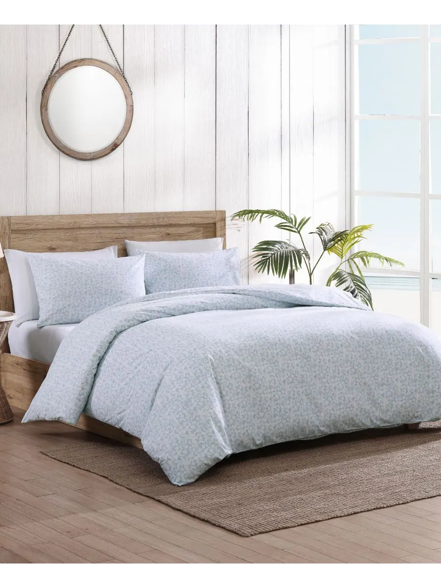 Комплект постельного белья Koya Bay из хлопка, 3 предмета, размер Full/Queen Tommy Bahama Home — изображение 10 из 10, синий