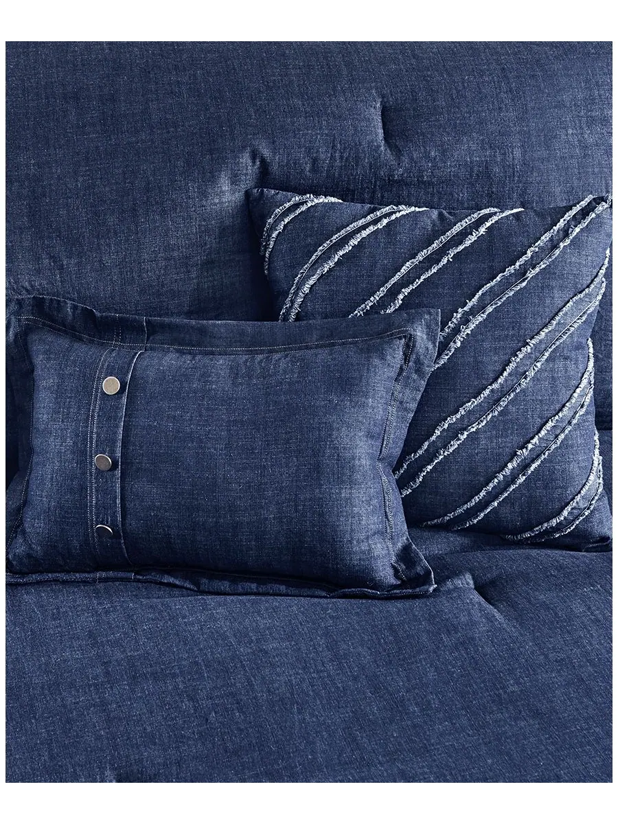 Комплект постельного белья Perry Denim из 5 предметов, размер King/California King Woolrich — изображение 5 из 7, синий