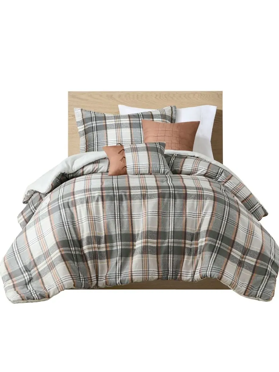 Комплект постельного белья Blake Plaid из 5 предметов, размер Full/Queen Intelligent Design — изображение 7 из 10