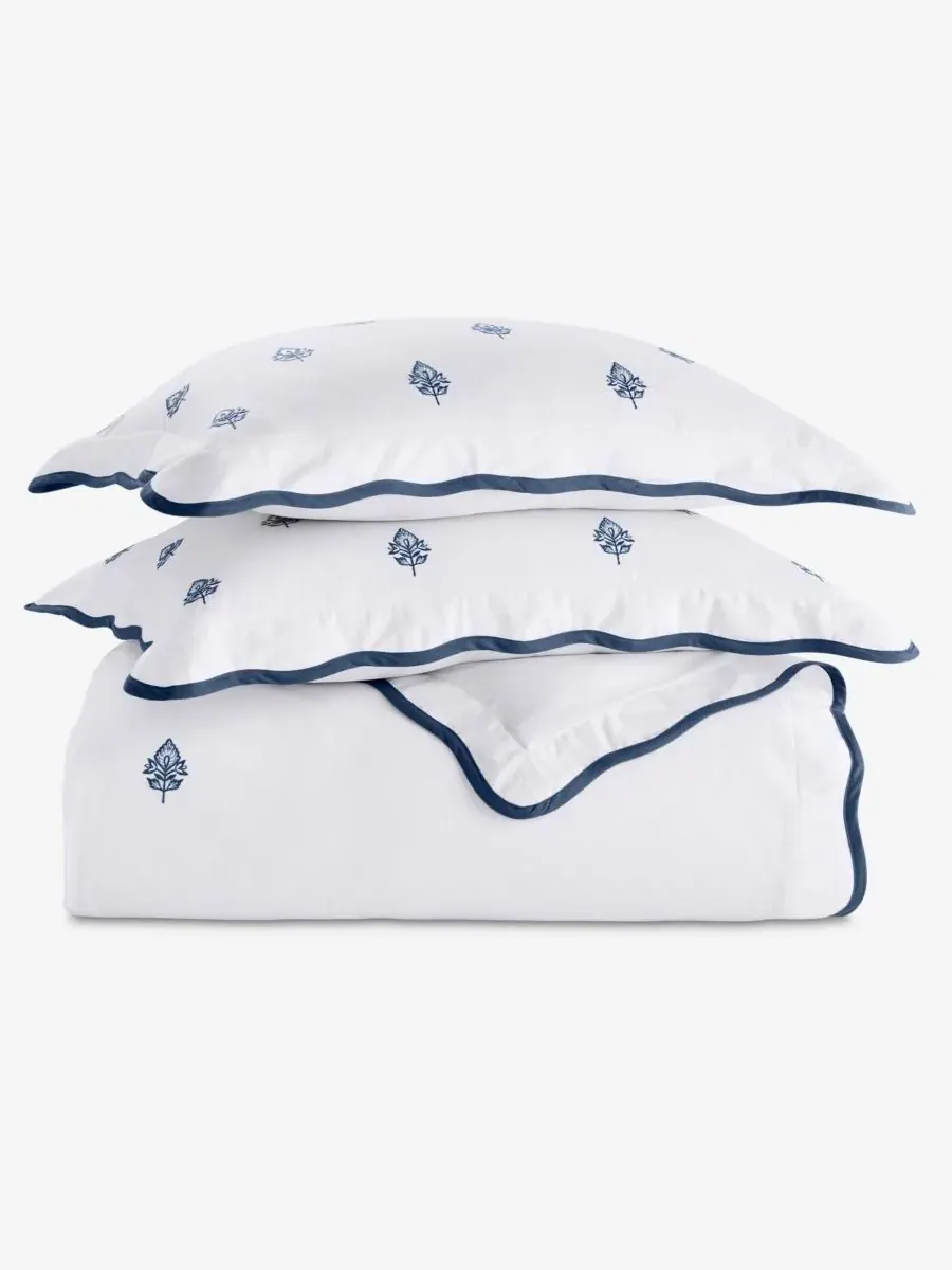 Комплект постельного белья Irving Embroidery из 3 предметов, размер Full/Queen Charter Club — изображение 3 из 10, синий