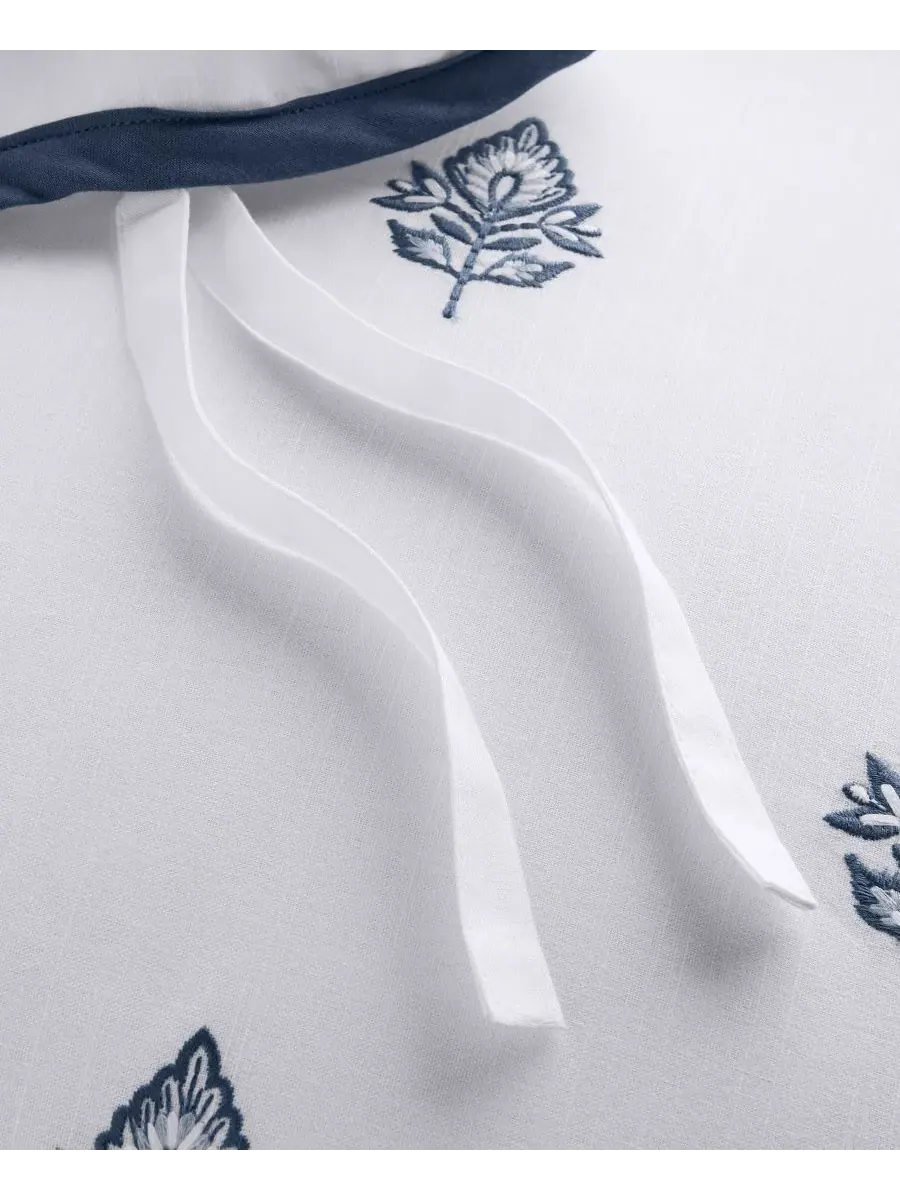 Комплект постельного белья Irving Embroidery из 3 предметов, размер Full/Queen Charter Club — изображение 10 из 10, синий