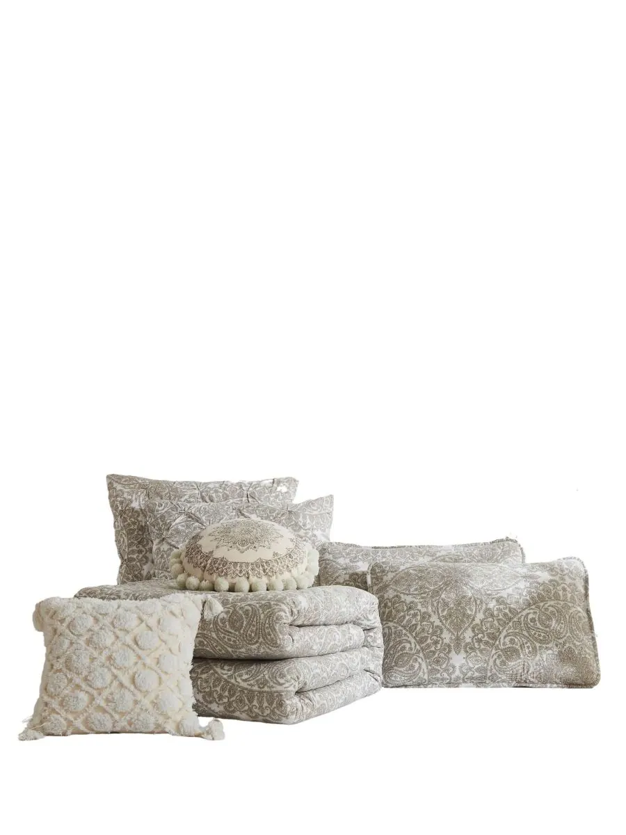 Комплект постельного белья Ashanti из 6 предметов, размер Twin/Twin XL Southshore Fine Linens — изображение 2 из 4, кость