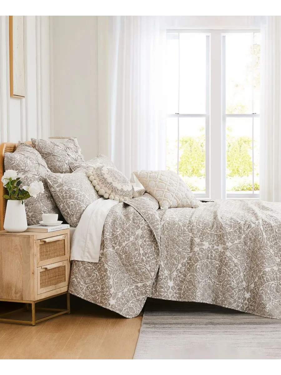 Комплект постельного белья Ashanti из 6 предметов, размер Twin/Twin XL Southshore Fine Linens — изображение 4 из 4, кость