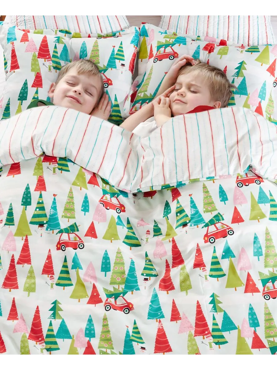 Двусторонний комплект постельного белья Merry Bright Holly Jolly из 3 предметов, размер King Levtex — изображение 4 из 7