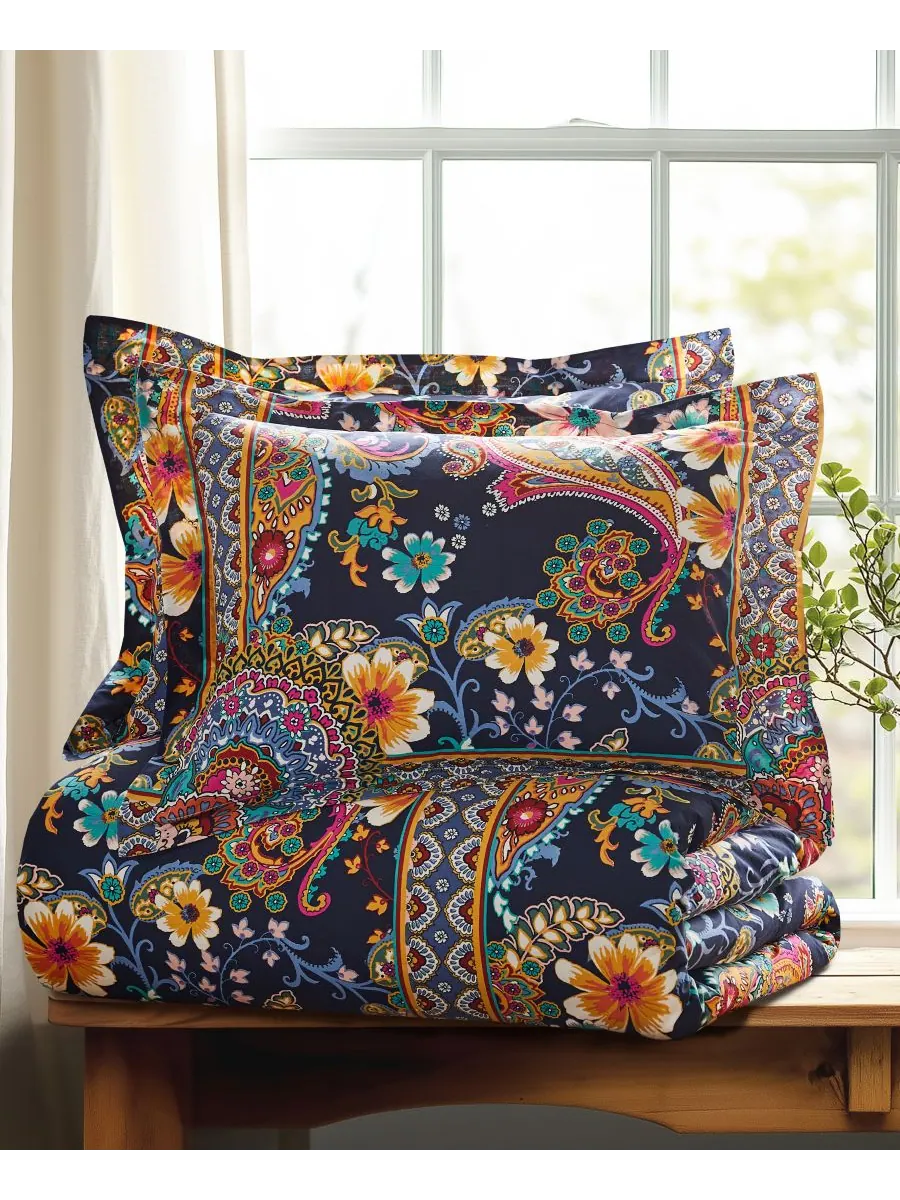 Двусторонний комплект постельного белья Bertelli из 2 предметов, размер Twin/Twin XL Levtex — изображение 4 из 4, темно-синий
