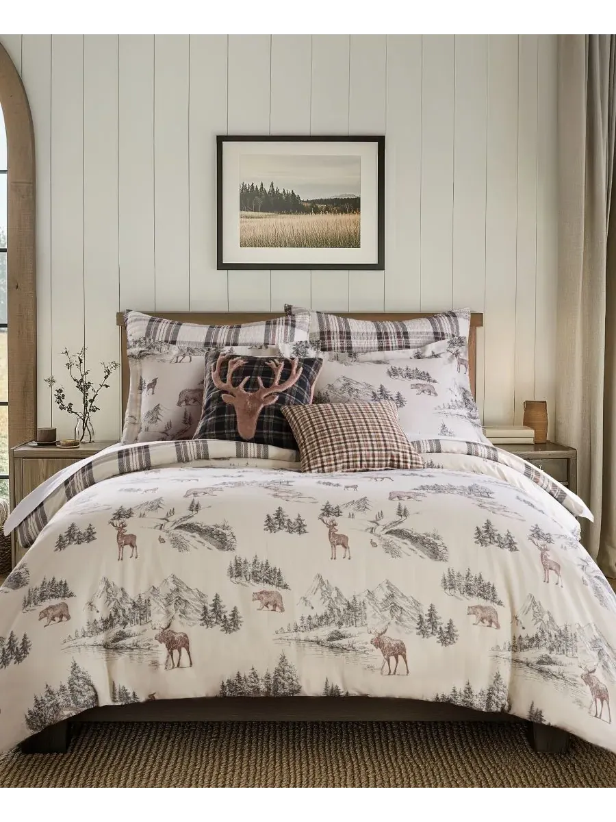 Комплект постельного белья Home Lodge Toile, 3 предмета, двусторонний, размер Full/Queen Levtex