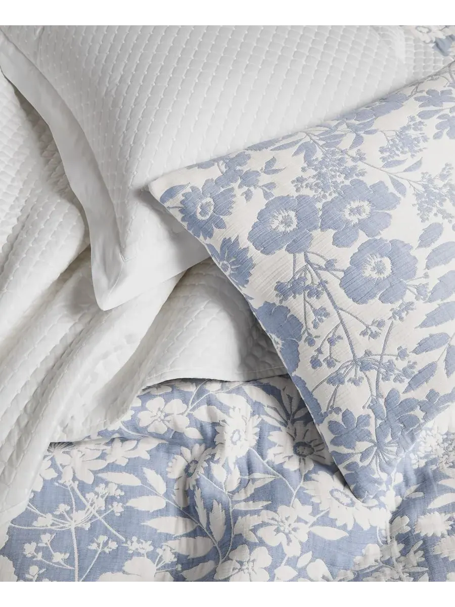 Комплект постельного белья Silhouette Floral, 2 предмета, размер Twin Charter Club — изображение 3 из 10, синий