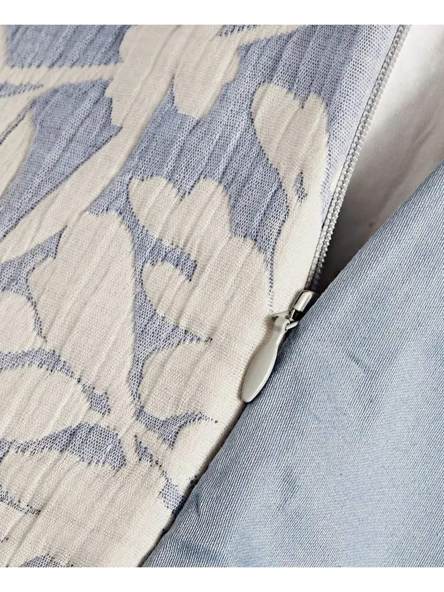 Комплект постельного белья Silhouette Floral, 2 предмета, размер Twin Charter Club — изображение 4 из 10, синий