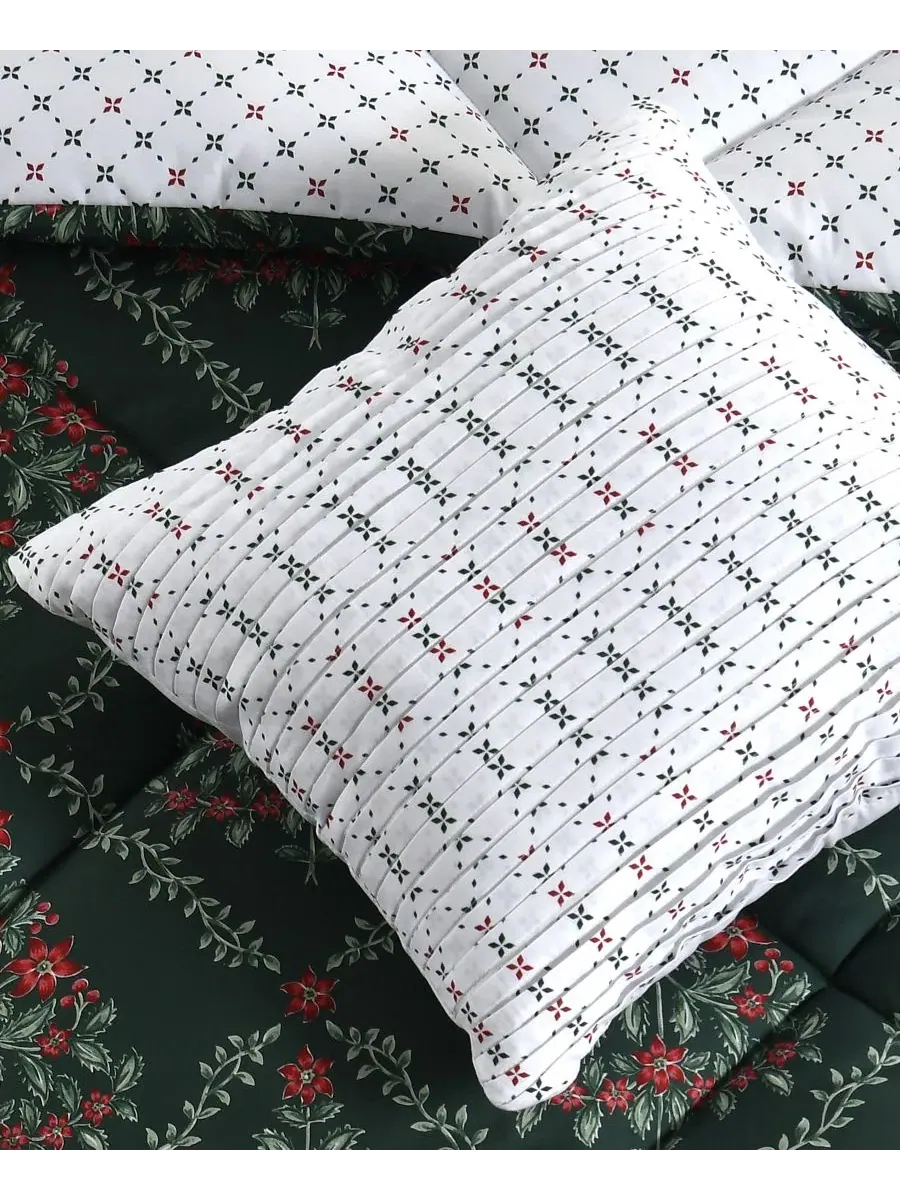 Комплект постельного белья 4 предмета Holly Tree Lenox — изображение 5 из 10, зеленый