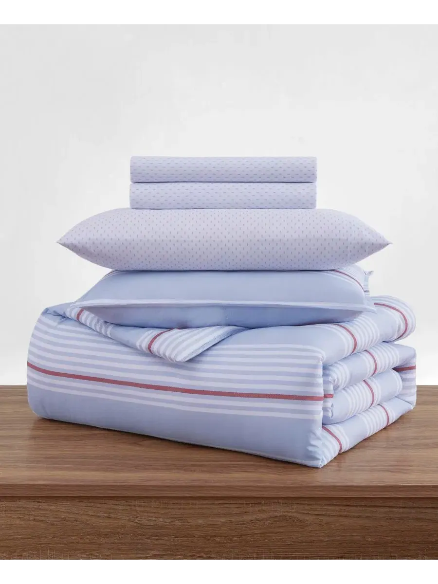 Набор постельного белья Lido Stripe Washed Microfiber 7-Piece Comforter Set Tommy Hilfiger — изображение 7 из 8