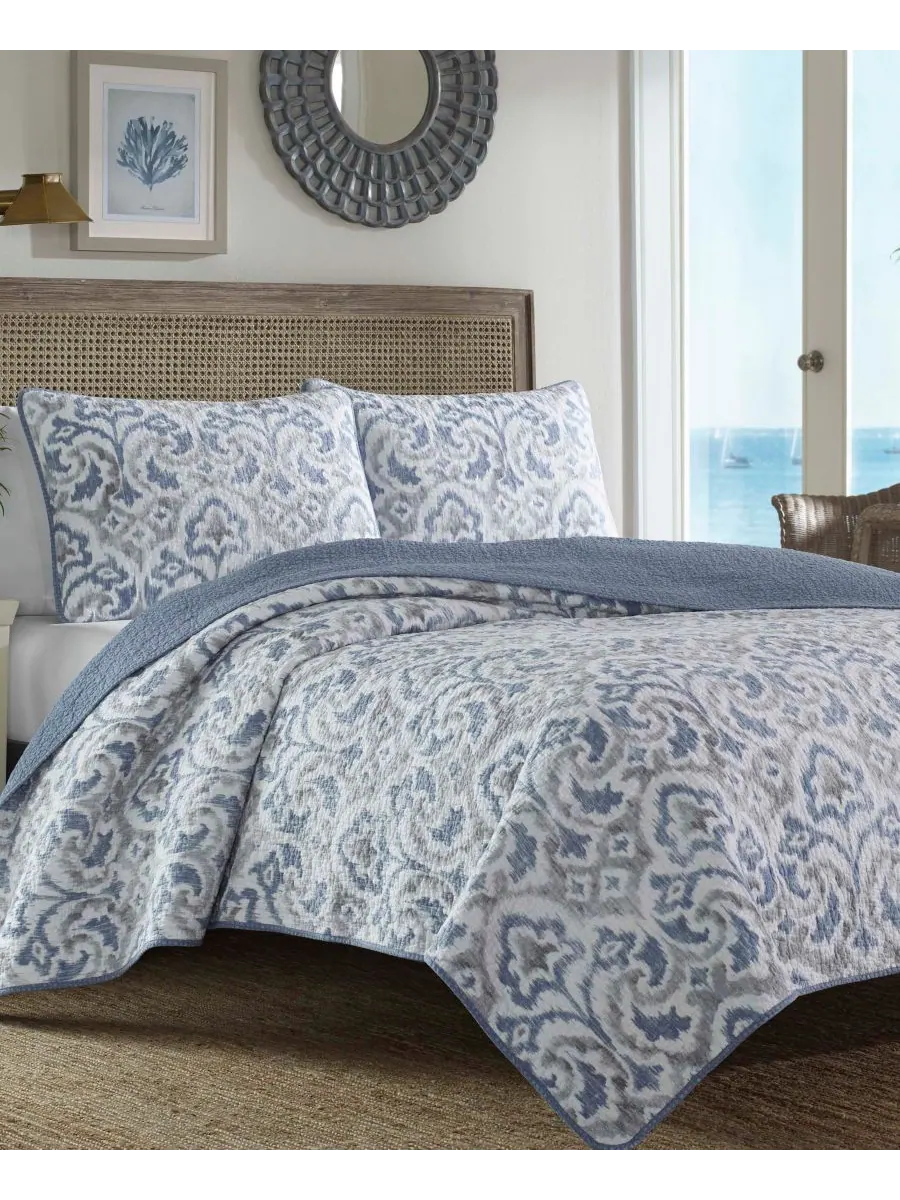 Tommy Bahama Home Комплект постельного белья Tommy Bahama Cape Verde Smoke, двусторонний, 3