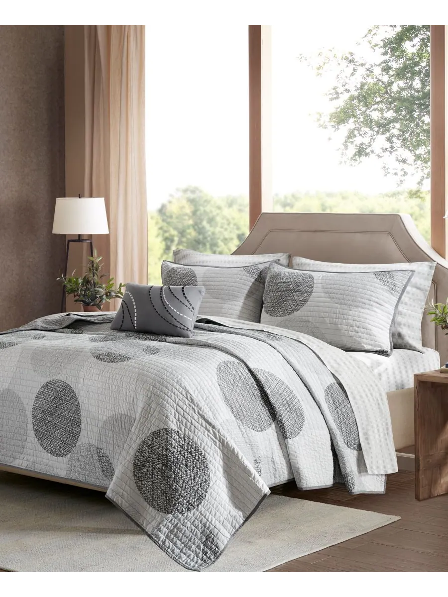 Комплект постельного белья knowles из 6 предметов, размер twin Madison Park Essentials — изображение 2 из 5, серый