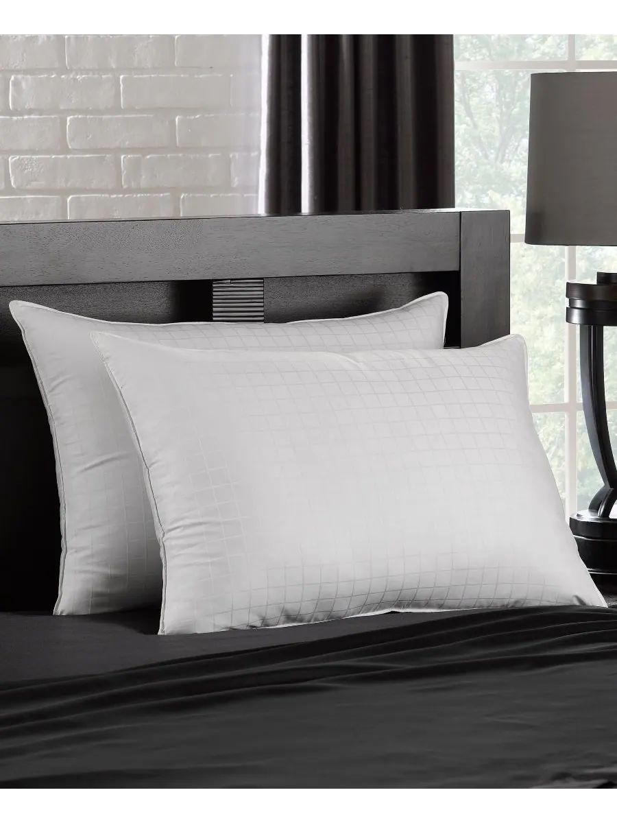 Наволочка из 100% хлопка, жаккардовая, плотная, для сна на боку/на спине, с наполнителем — изображение 4 из 6, белый