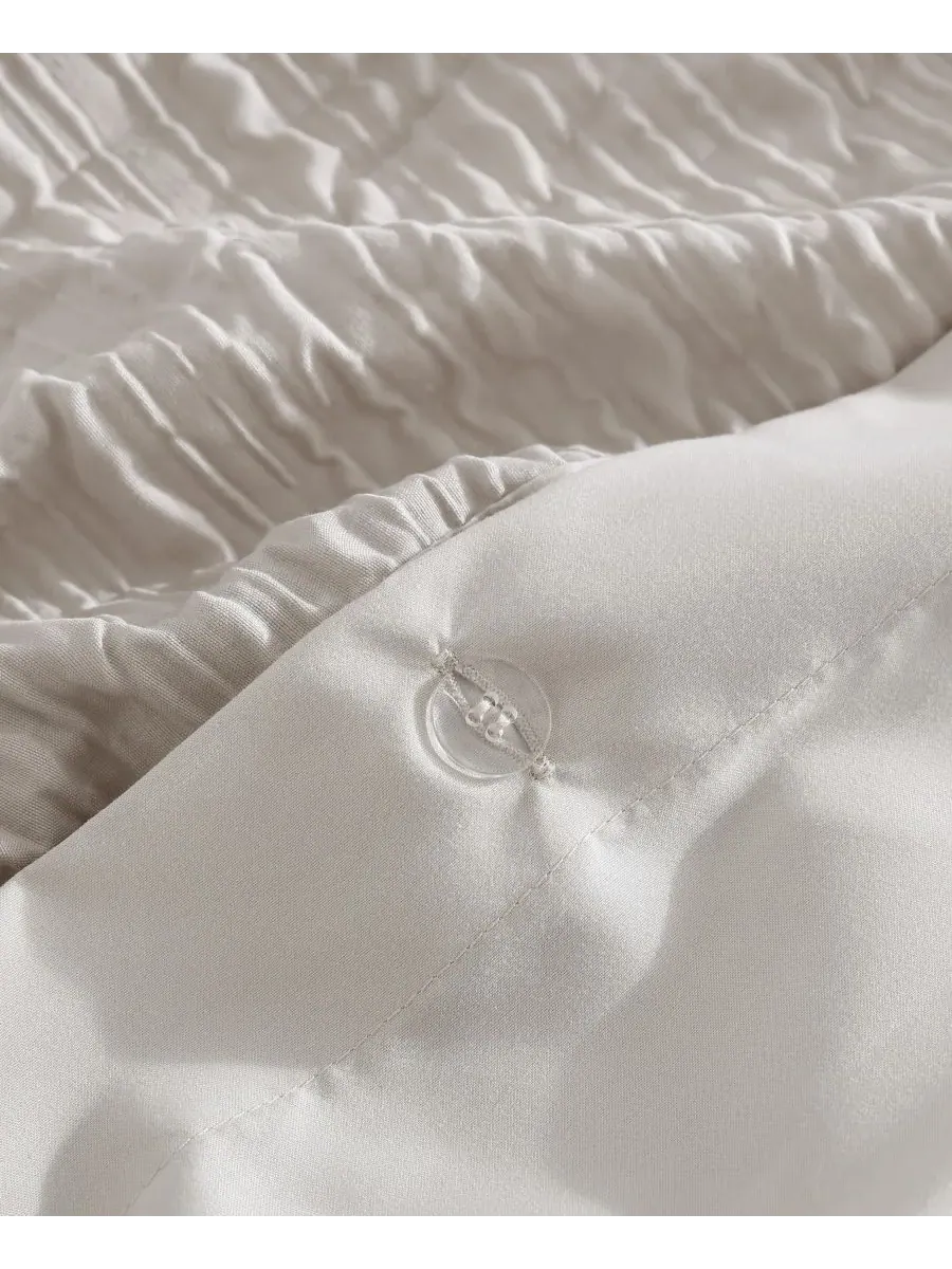 Комплект постельного белья Serenity Wavy Lines Beige Embossed, 3 предмета, размер Full/Queen — изображение 10 из 10