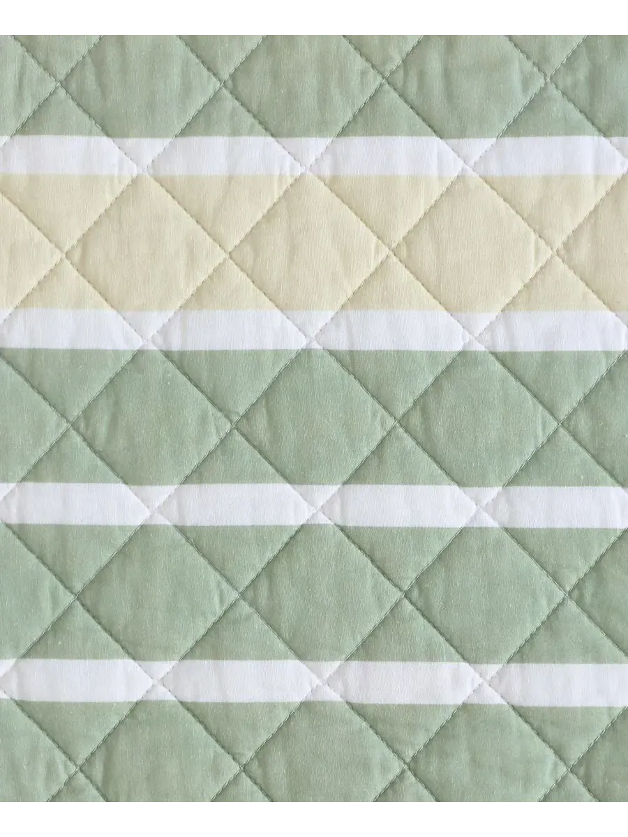 Комплект постельного белья Varadero Stripe из хлопка, двусторонний, 3 предмета, размер King — изображение 7 из 8, зеленый