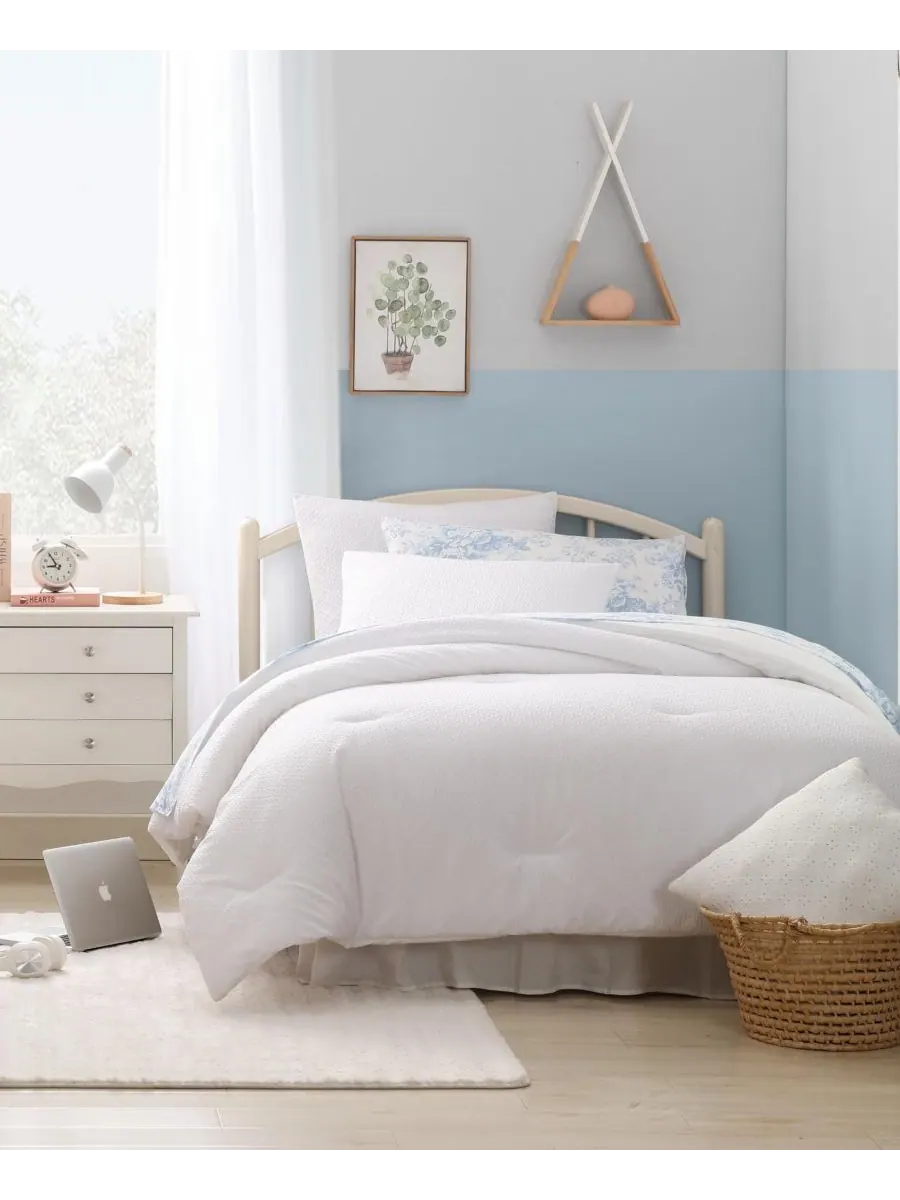 Комплект постельного белья Margaret из 6 предметов, размер Twin Laura Ashley — изображение 4 из 10, белый