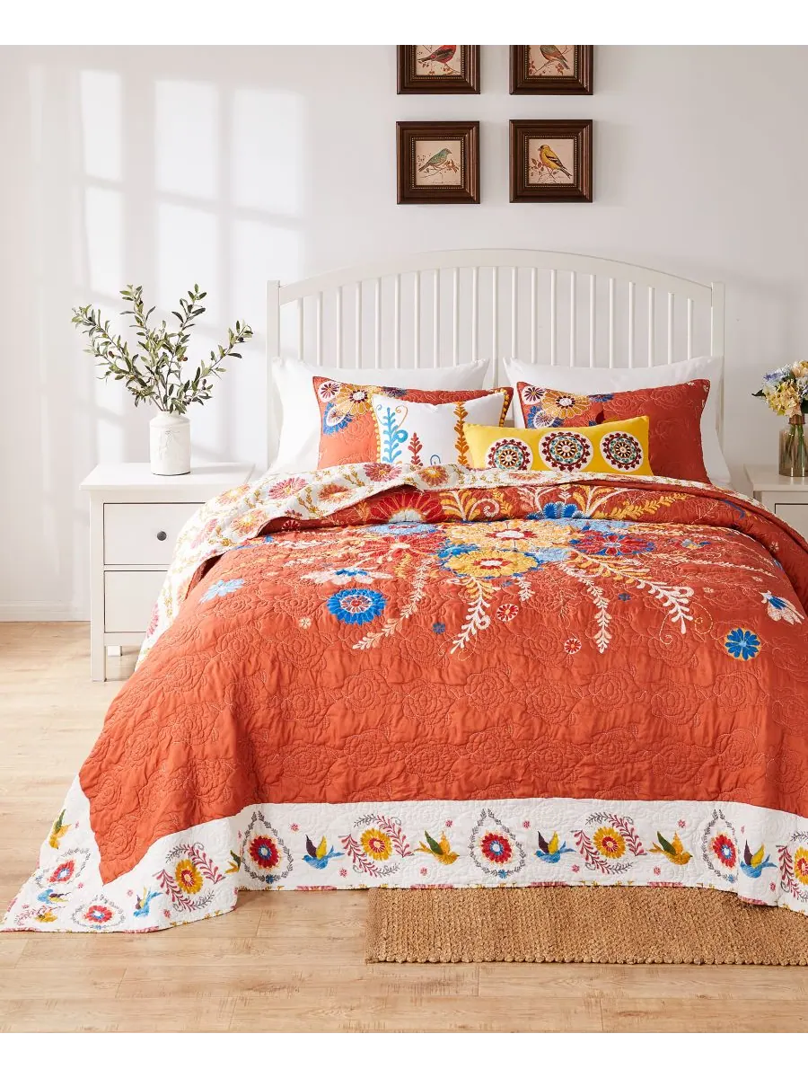 Комплект постельного белья Topanga из 3 предметов, размер King Greenland Home Fashions, пряный — изображение 2 из 5
