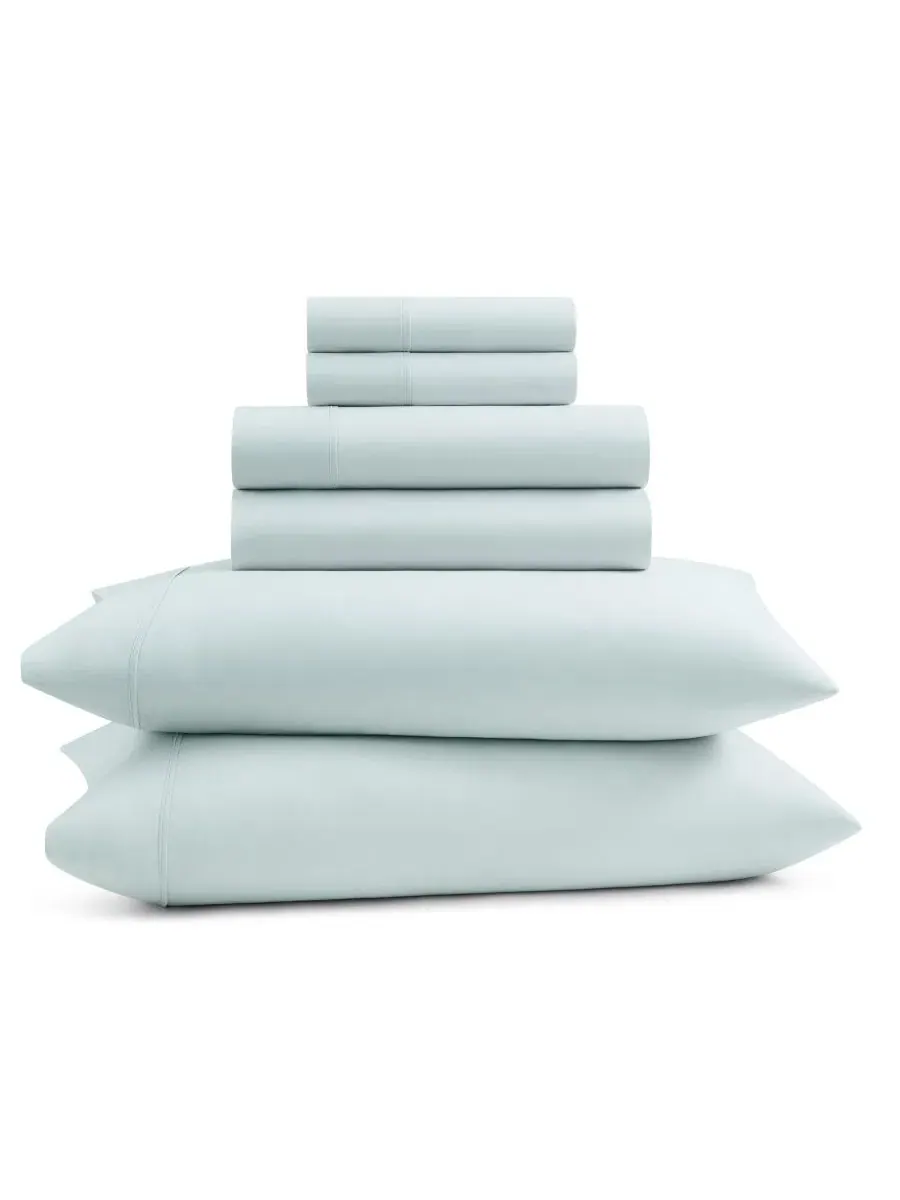Комплект простыней из микрофибры с охлаждающим эффектом, 6 предметов, King — синий