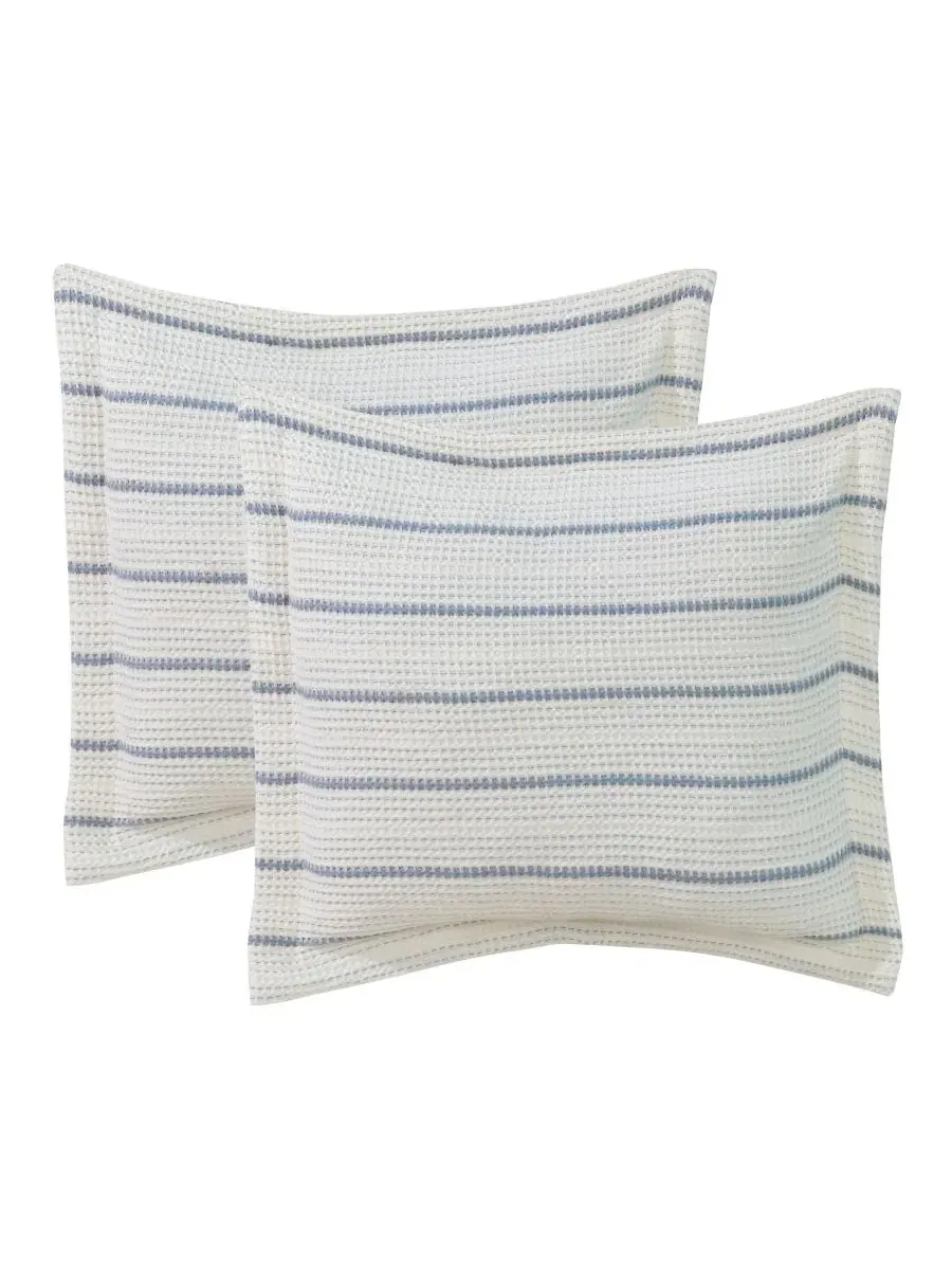 Комплект наволочек Waffle Stripe 2-Piece Sham Set, European Levtex Home