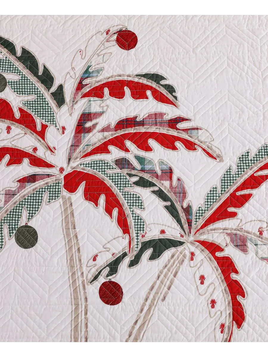 Комплект постельного белья Tommy Bahama Palm Tree Patchwork, двусторонний, 3 предмета, размер — изображение 5 из 8, мульти