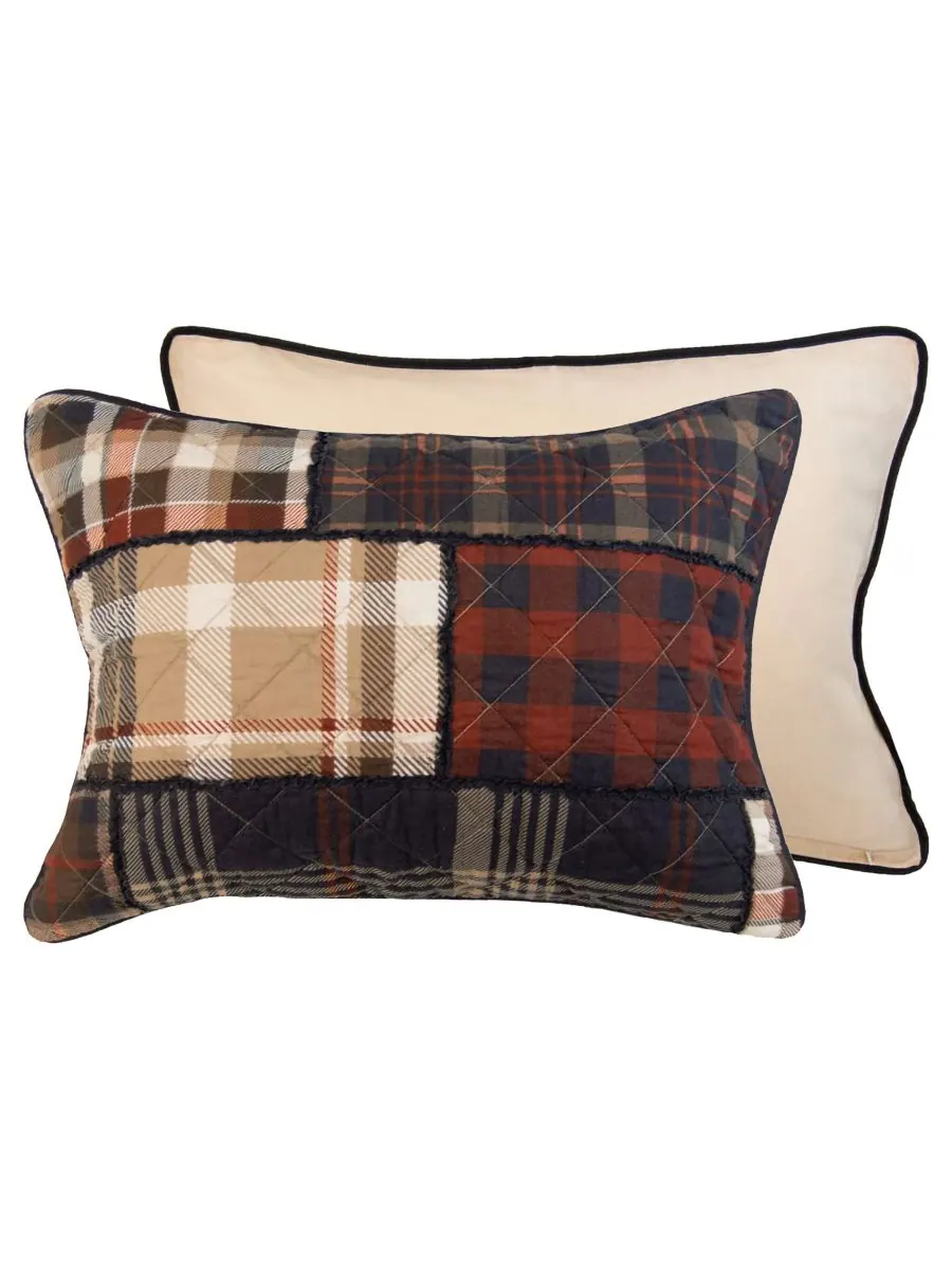 Комплект постельного белья LJ Plaid из 2 предметов, хлопковое, плотная ткань, размер Twin Donna — изображение 4 из 4, мульти