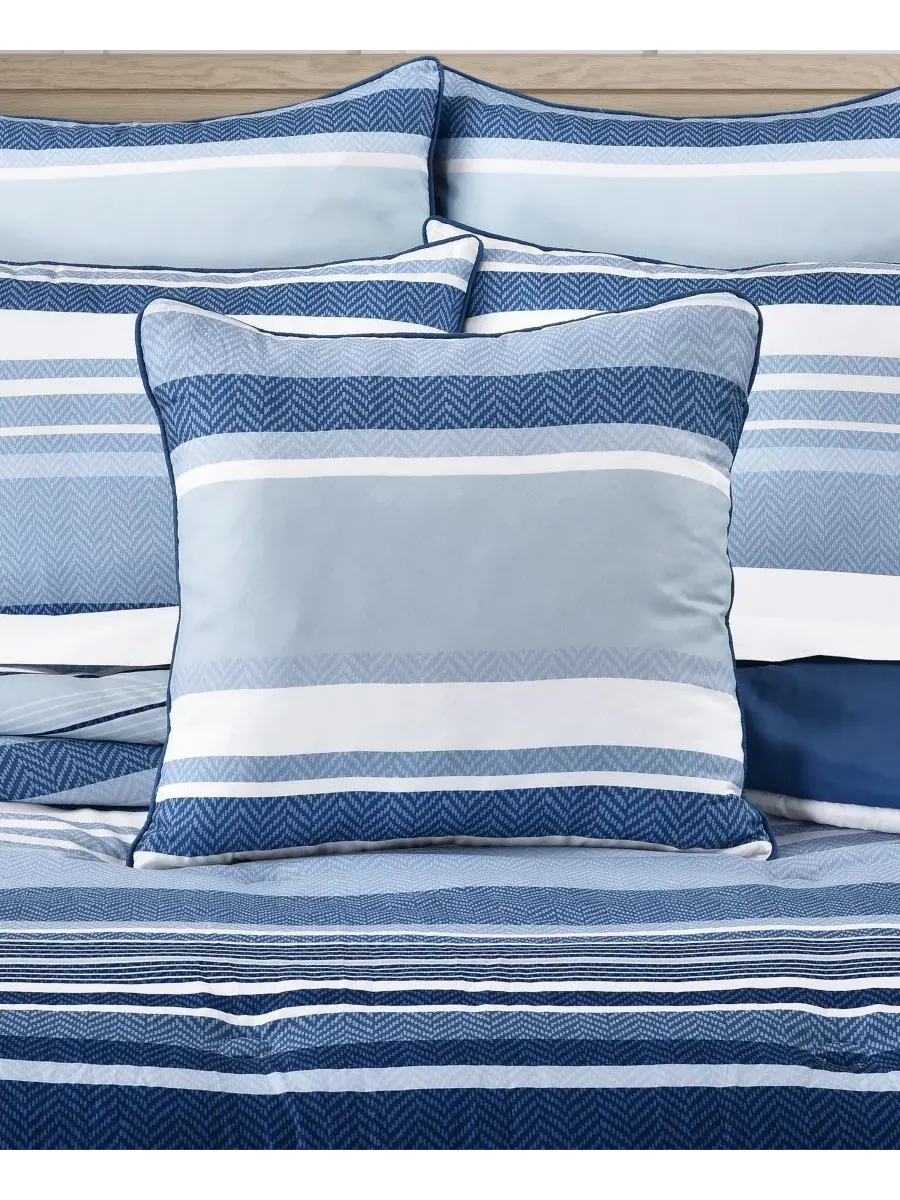 Комплекты постельного белья Carson Multi Stripe Royal Court, синий, размер 20" x 20" — изображение 2 из 3